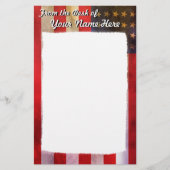 Grunge Textured American Flag Briefpapier (Voorkant)