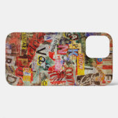 Grunge textured background design met oude torn Case-Mate iPhone case (Achterkant (horizontaal))
