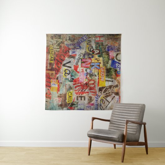 Grunge textured background design met oude torn wandkleed (In Situ (horizontaal))
