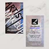 Grunge Textured Makeup Artist Visitekaartjes (Voorkant / Achterkant)
