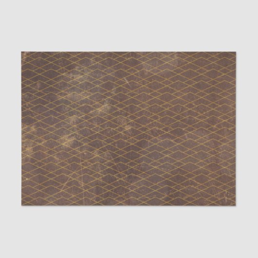 Grunge Textured Pattern Abstract Geometric Deco Tissuepapier (Voorkant)