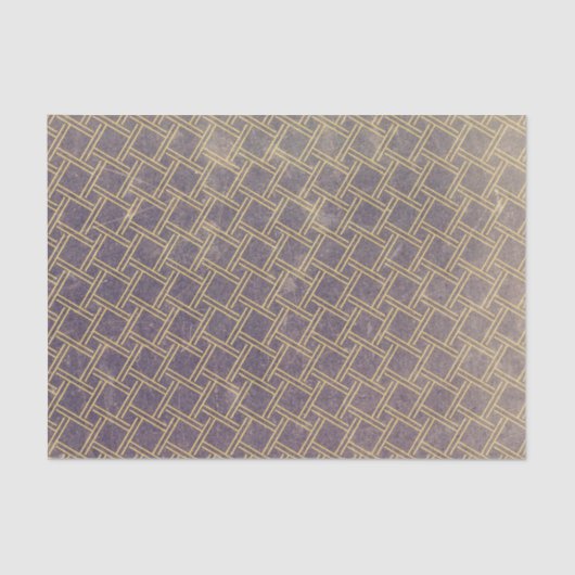 Grunge Textured Pattern Abstract Geometric Deco Tissuepapier (Voorkant)