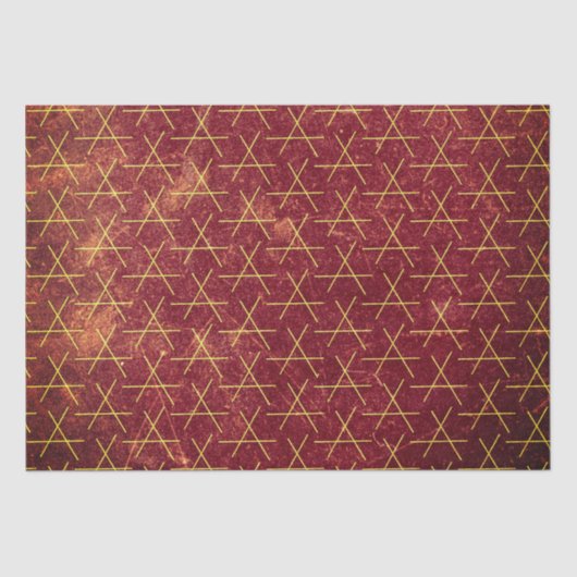 Grunge Textured Pattern Geometric Brown Distress Tissuepapier (Voorkant)