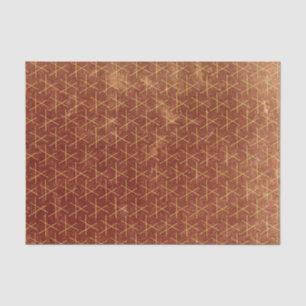 Grunge Textured Pattern Geometric Decorative Brown Tissuepapier