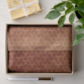 Grunge Textured Pattern Geometric Decorative Brown Tissuepapier (Geschenk)
