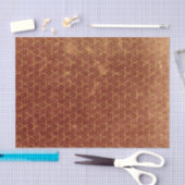 Grunge Textured Pattern Geometric Decorative Brown Tissuepapier (Craft)