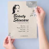 Grunge Textuur Achtergrond Schoonheid Kapsalon Mak Flyer (Hand)