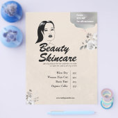 Grunge Textuur Achtergrond Schoonheid Kapsalon Mak Flyer (Enkel)