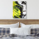 Grunge textuur expressieve penseelstreken canvas afdruk (Insitu (Slaapkamer))
