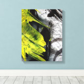 Grunge textuur expressieve penseelstreken canvas afdruk (Insitu (Houten vloer))