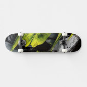Grunge textuur expressieve penseelstreken persoonlijk skateboard (Horizontaal)