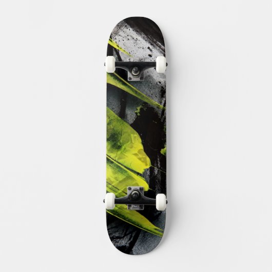 Grunge textuur expressieve penseelstreken persoonlijk skateboard (Voorkant)