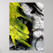 Grunge textuur expressieve penseelstreken poster (Voorkant)