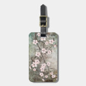 Grunge textuur kersenbloesem bagagelabel (Voorkant verticaal)