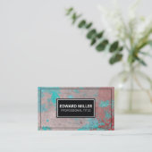 Grunge textuurverf visitekaartje (Staand voorkant)