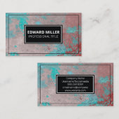 Grunge textuurverf visitekaartje (Voorkant / Achterkant)