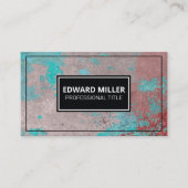 Grunge textuurverf visitekaartje (Voorkant)