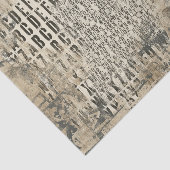 Grunge Tissue Paper with Letters and Numbers Tissuepapier (Detail)