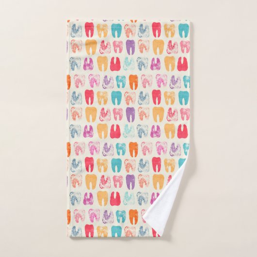 Grunge Tooth Pattern Bad Handdoek (Handdoek)