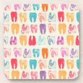 Grunge Tooth Pattern Bier Onderzetter (Voorkant)