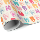 Grunge Tooth Pattern Cadeaupapier (Rol Hoek)