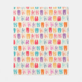 Grunge Tooth Pattern Fleece Deken (Voorkant)