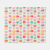 Grunge Tooth Pattern Fleece Deken (Voorkant (Horizontaal))