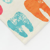 Grunge Tooth Pattern Fleece Deken (Hoek)