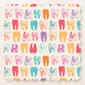 Grunge Tooth Pattern Kartonnen Onderzetters (Voorkant)