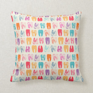Grunge Tooth Pattern Kussen
