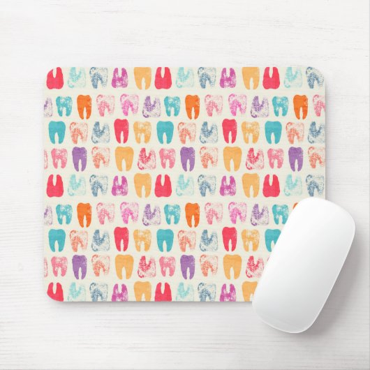 Grunge Tooth Pattern Muismat (Met muis)