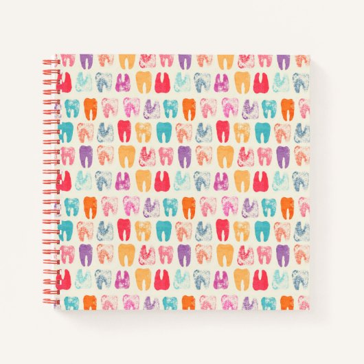 Grunge Tooth Pattern Notitieboek (Voorkant)