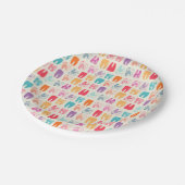 Grunge Tooth Pattern Papieren Bordje (Gekanteld)