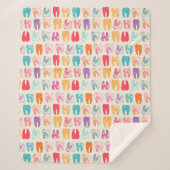 Grunge Tooth Pattern Sherpa Deken (Voorkant)