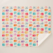 Grunge Tooth Pattern Sherpa Deken (Voorkant (horizontaal))