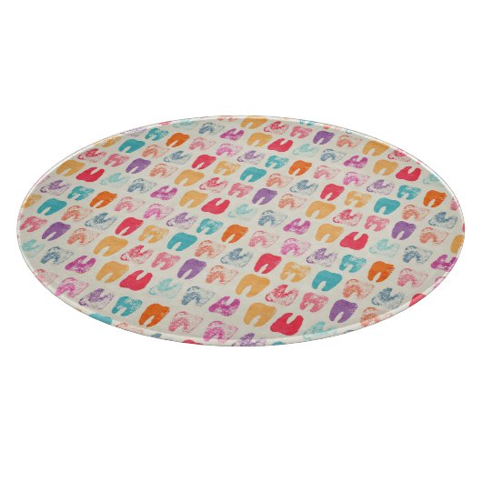 Grunge Tooth Pattern Snijplank (Hoek)