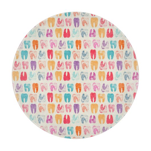 Grunge Tooth Pattern Snijplank (Voorkant)