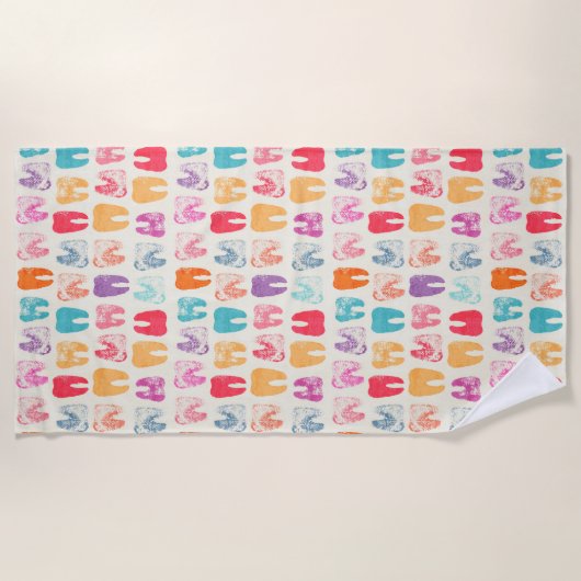 Grunge Tooth Pattern Strandlaken (Voorkant)