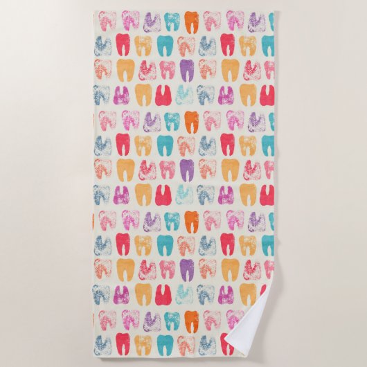 Grunge Tooth Pattern Strandlaken (Voorkant)