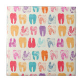 Grunge Tooth Pattern Tegeltje (Voorkant)