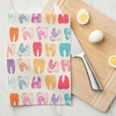 Grunge Tooth Pattern Theedoek (Quarter Fold)