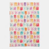 Grunge Tooth Pattern Theedoek (Verticaal)