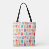Grunge Tooth Pattern Tote Bag (Achterkant)