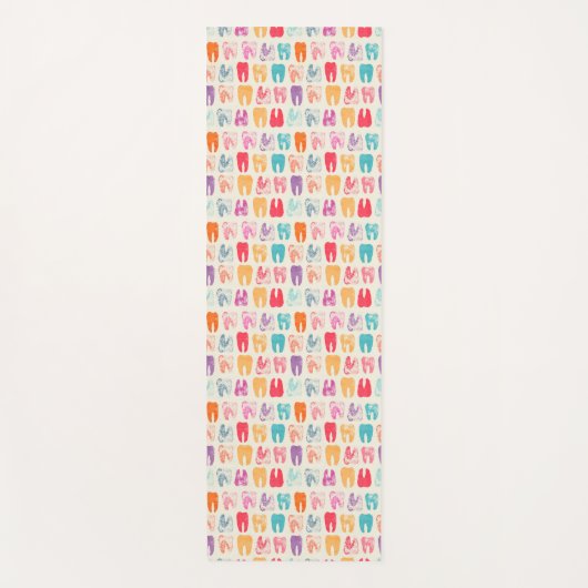 Grunge Tooth Pattern Yogamat (Voorkant)