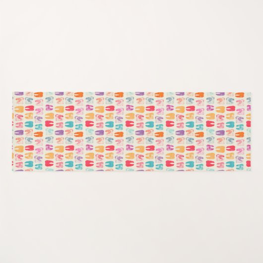Grunge Tooth Pattern Yogamat (Voorkant (horizontaal))