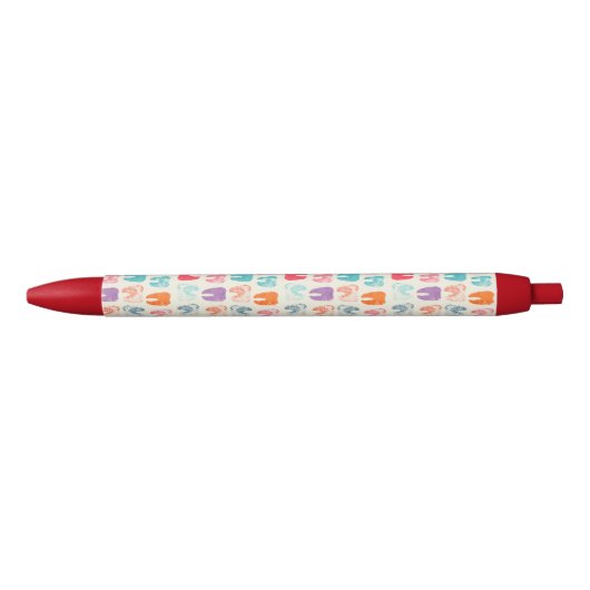 Grunge Tooth Pattern Zwarte Inkt Pen (Voorkant)