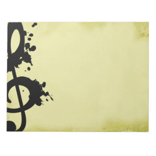 Grunge Treble Clef Notitieblok
