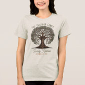 Grunge Tree of Life | Family Tree Family Reunion Tri-Blend Shirt (Voorkant)