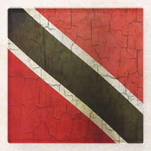 Grunge Trinidad en Tobago Glazen Onderzetter
