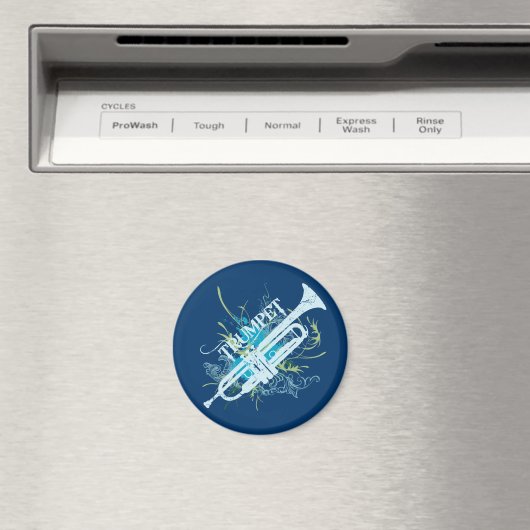 Grunge trompetmagneet magneet (Insitu (Vaatwasser))